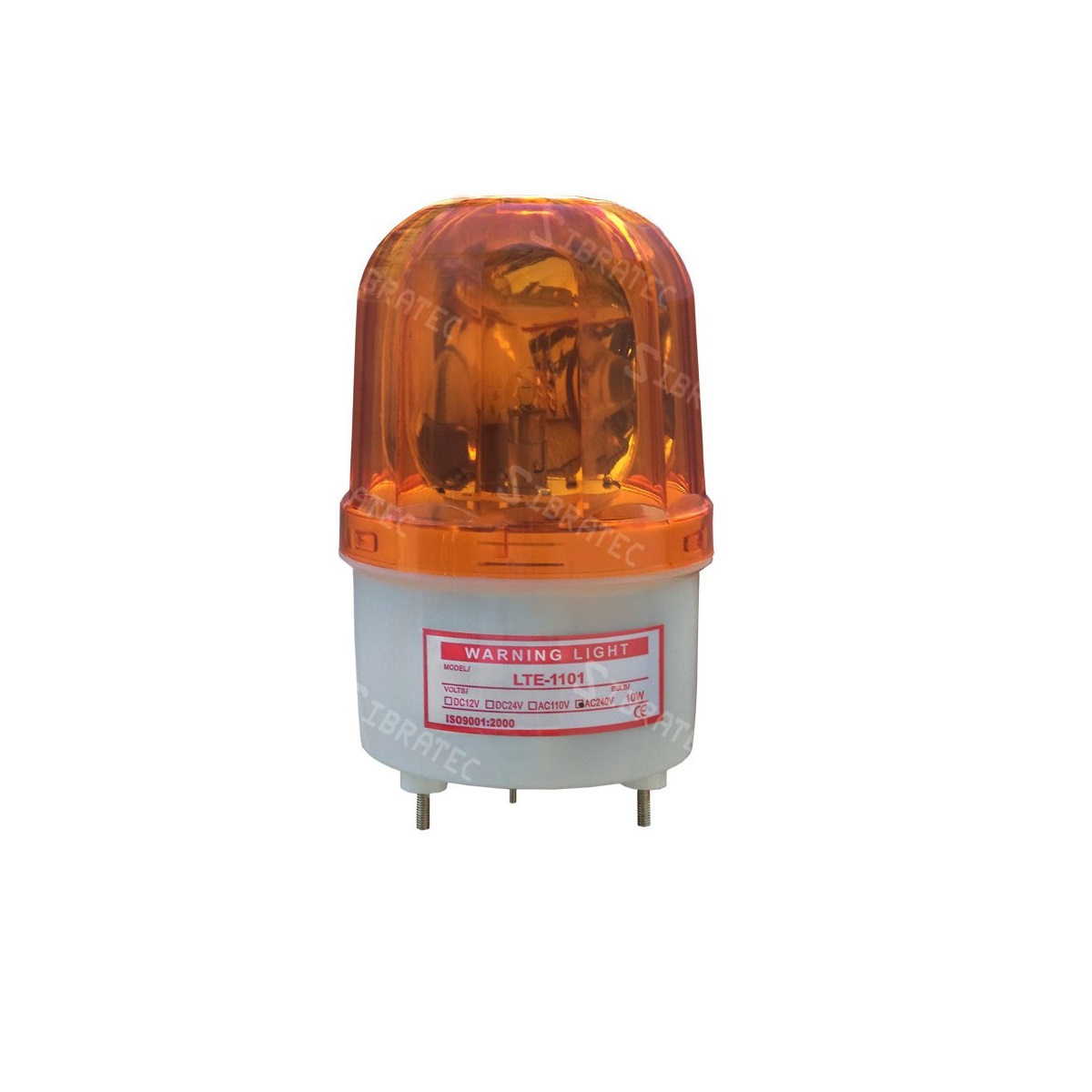 SINALIZADOR GIRATORIO AMARELO 10CM 220V SIBRATEC