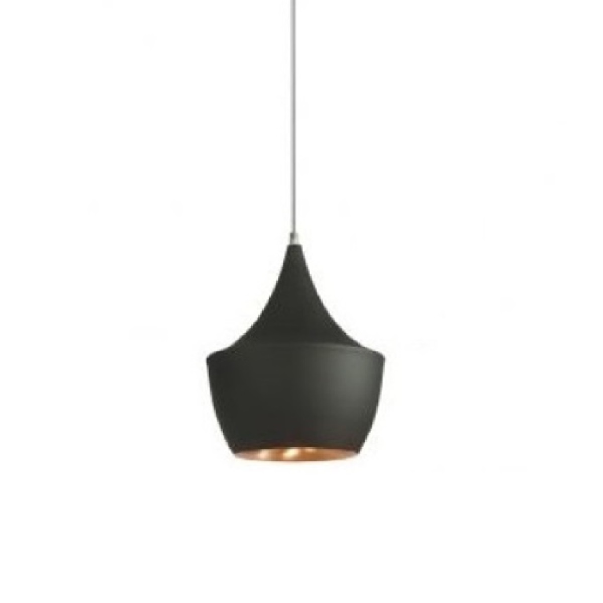 PENDENTE TD 901 1XE27 REDONDO PRETO TASCHIBRA