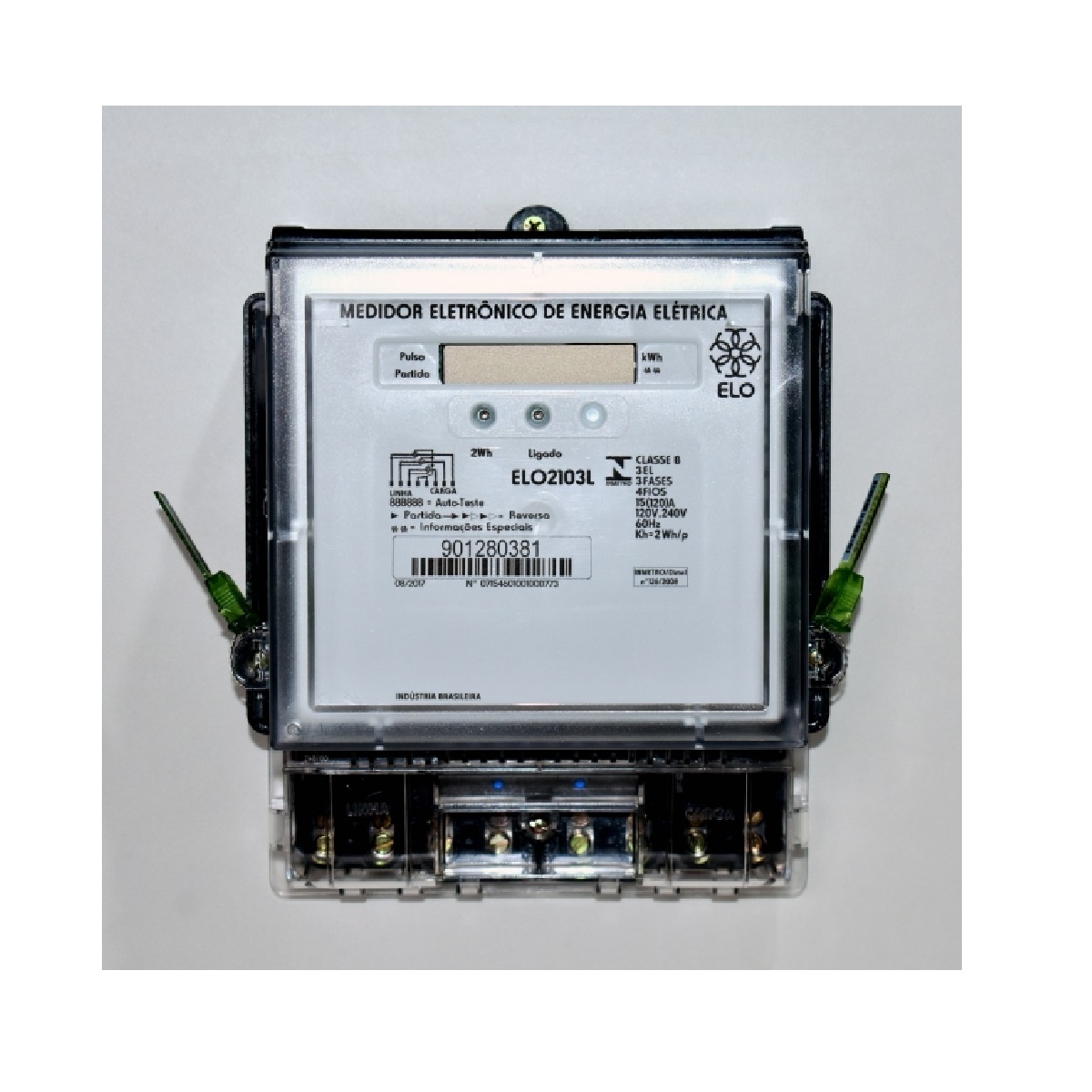 MEDIDOR DE CONSUMO (KWH)  TRIFASICO 3/4 240V 15/120A
