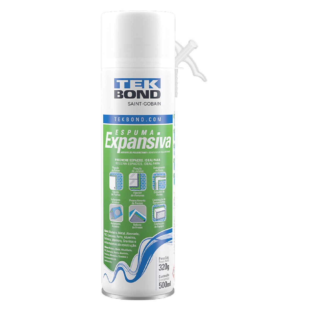 ESPUMA EXPANSIVA PU LATA 180G/300ML - TEKBOND