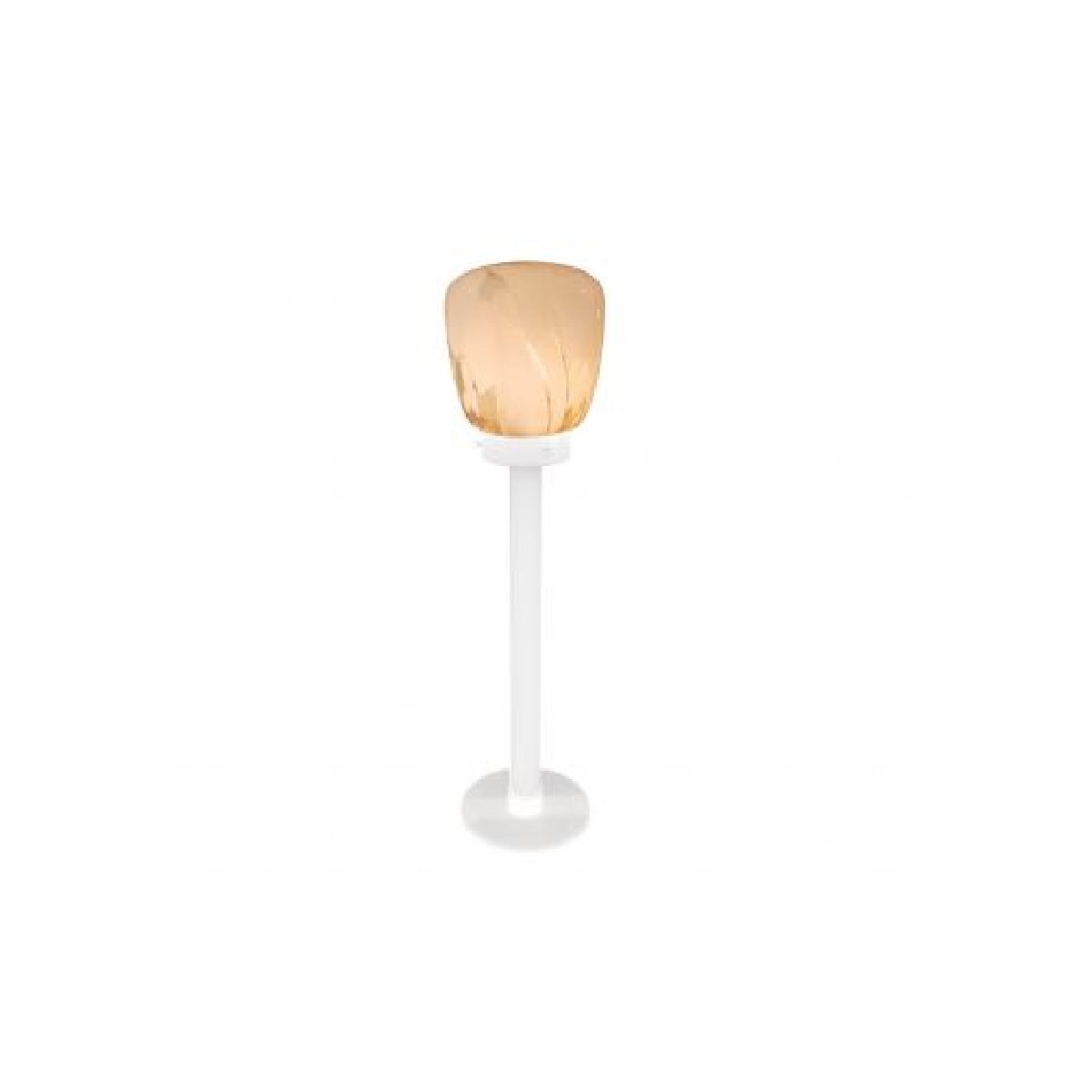 POSTE THOR 500 1XE27 C/ VIDRO AMBAR BRANCO TASCHIB