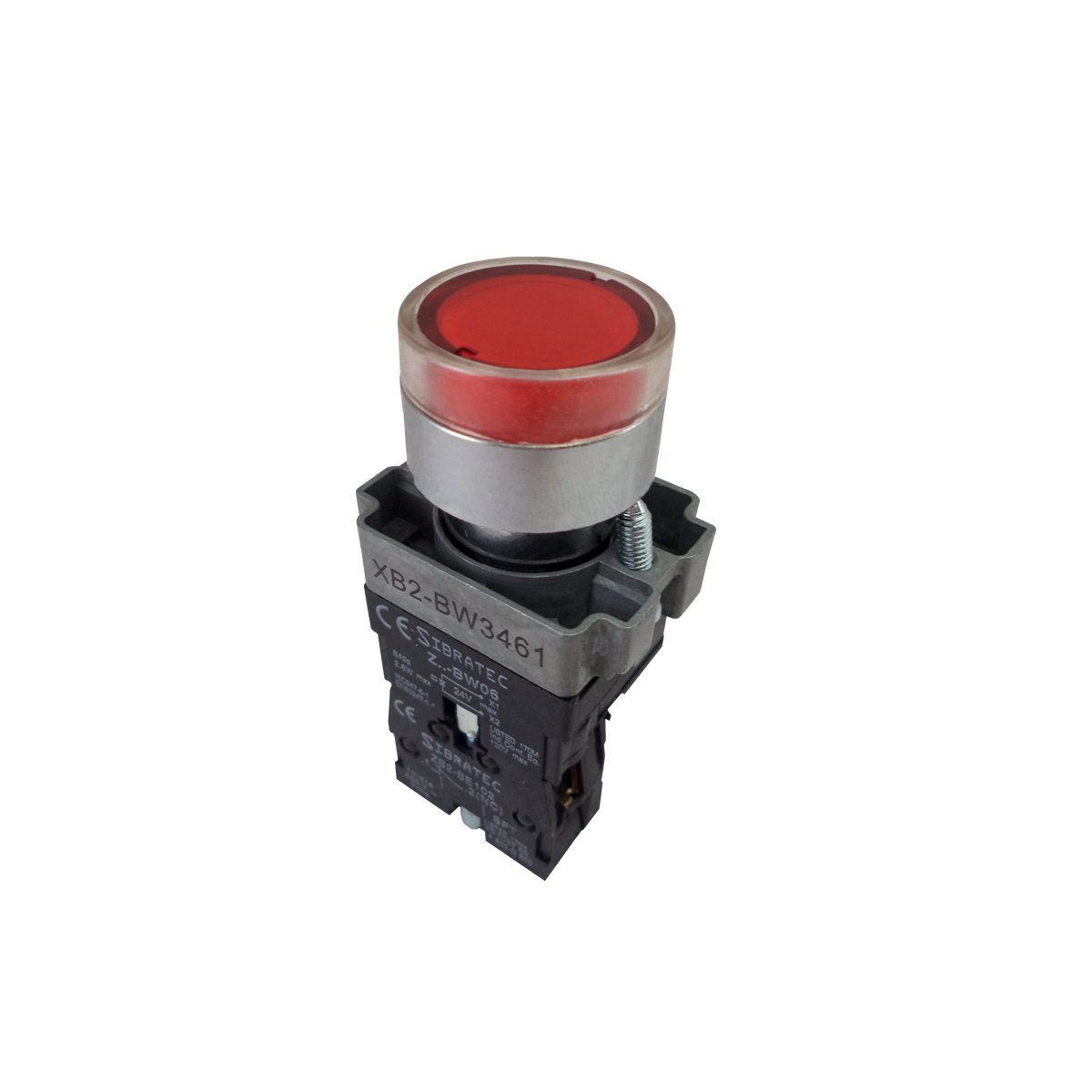 BOTAO DESLIGA VERMELHO METAL ILUMINADO 1NF 24V CCA