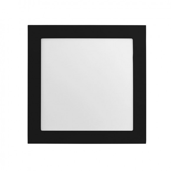 PLAFON LED QUADRADO PRETO 5700K 12W EMBUTIR SAVE