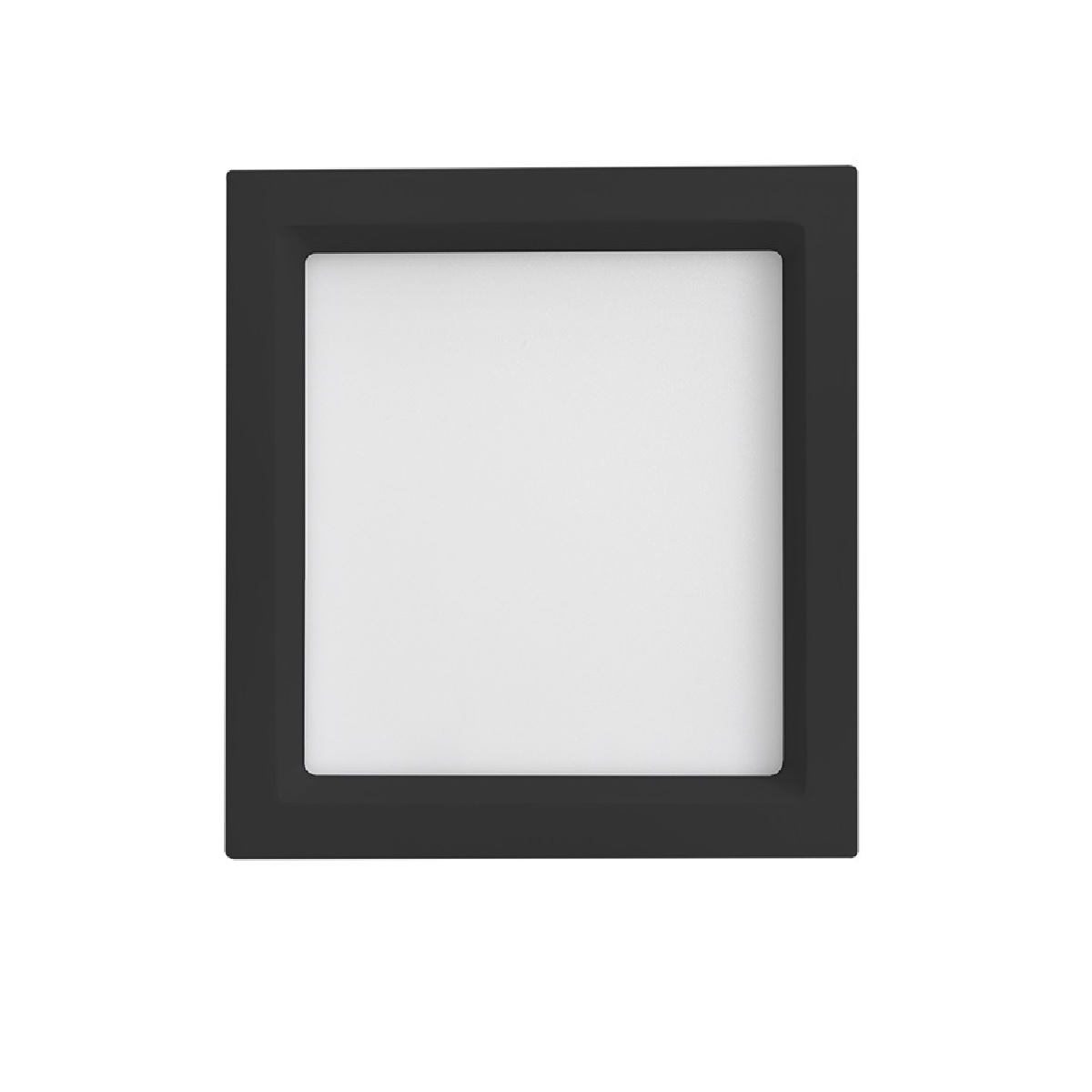 PLAFON LED QUADRADO PRETO 5700K 20W C/RECUO EMBUTI