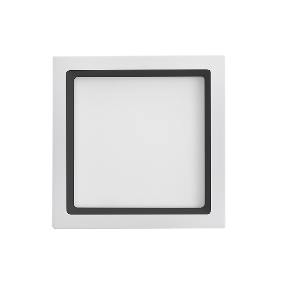 PLAFON LED QUADRADO 4000K 20W EMBUTIR C/RECUO PRET