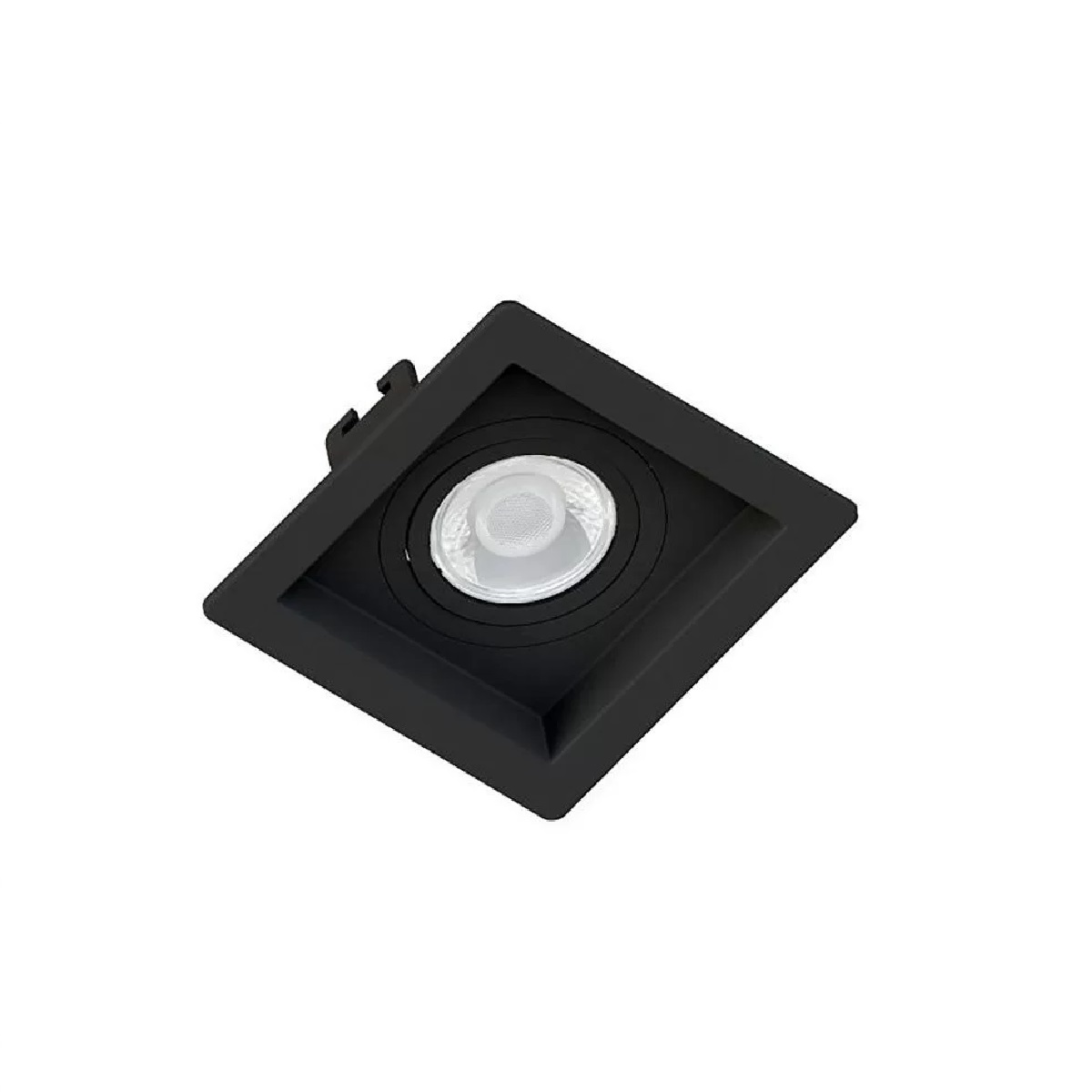 EMBUTIDO DICROICA MINI QUADRA PRETO C/RECUO SAVE