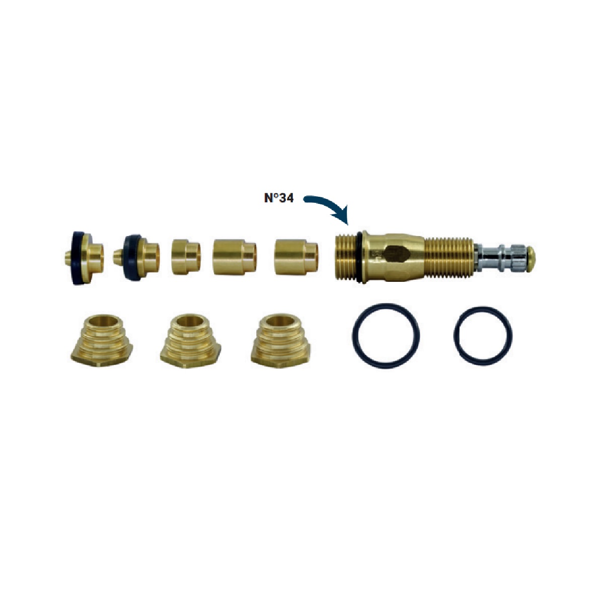H KIT REPARO P/ REGISTRO DE PRESSAO 10 EM 1 ROCO