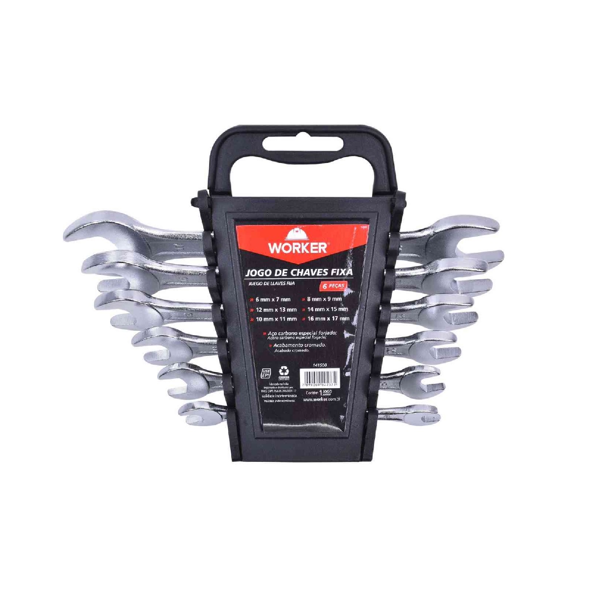JOGO CHAVE FIXA  6PCS 6 A 17MM   WORKER