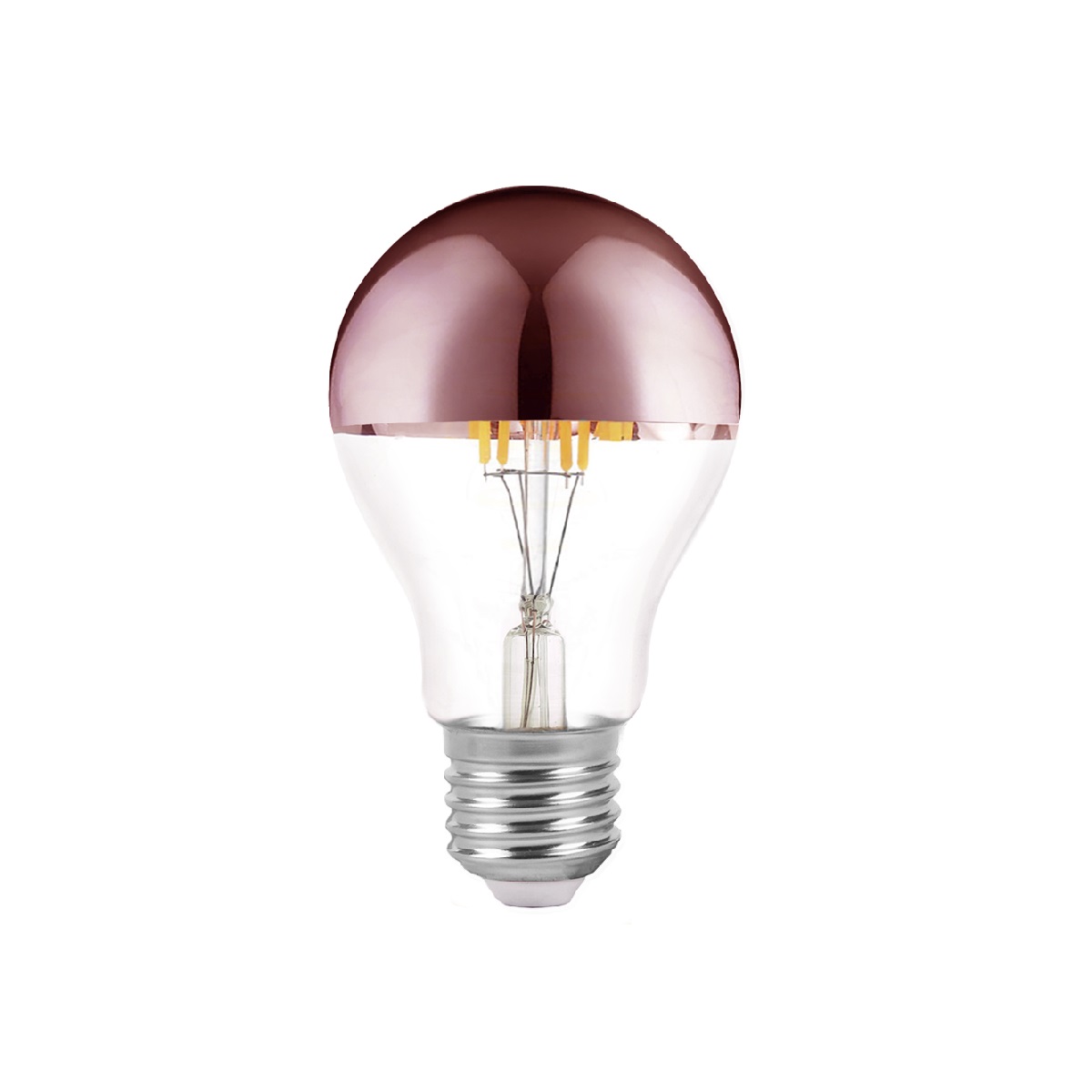 LAMPLED FILAMENTO DEFLETORA ESPELHADA ROSE 4W A60
