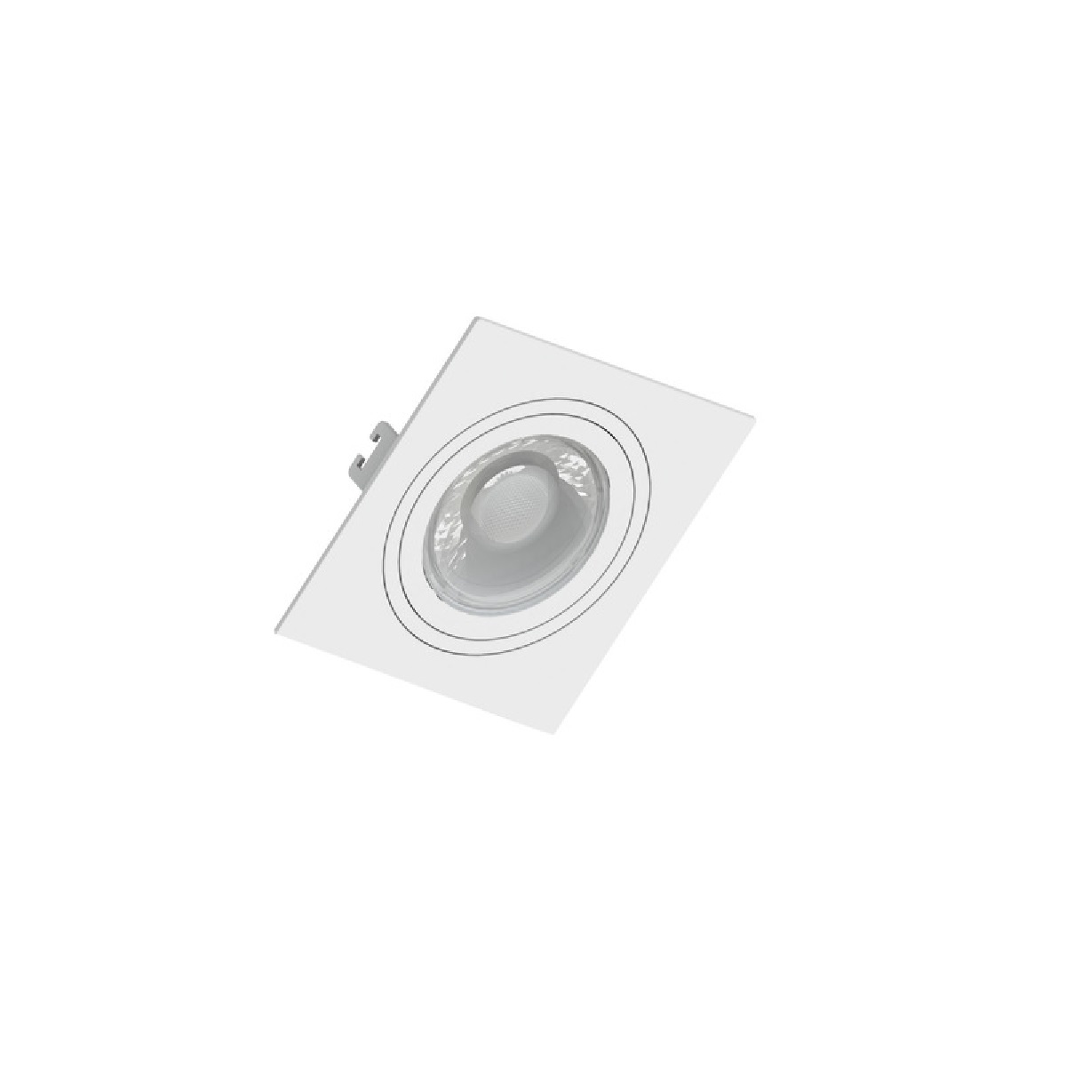 EMBUTIDO DICROICA MINI QUADRADO PLANO BRANCO LOOP