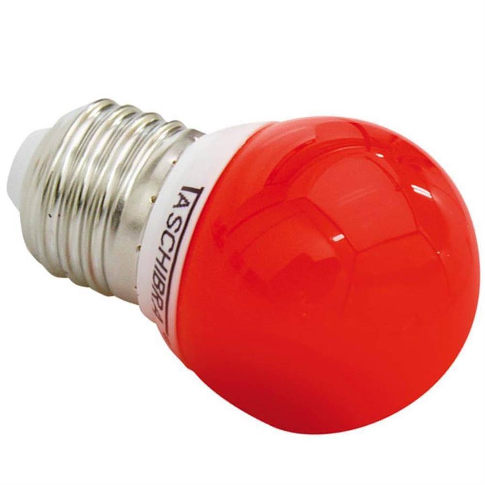 LAMPADA LED BOLINHA VERMELHO 1W 220V - TASCHIBRA