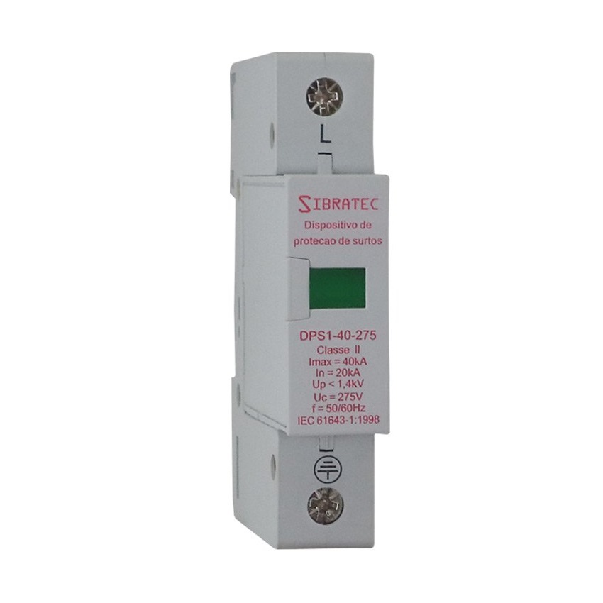 ANTI-RAIO DPS TIPO DISJUNTOR 20/40KA CLASSE 2 220V SIBRATEC