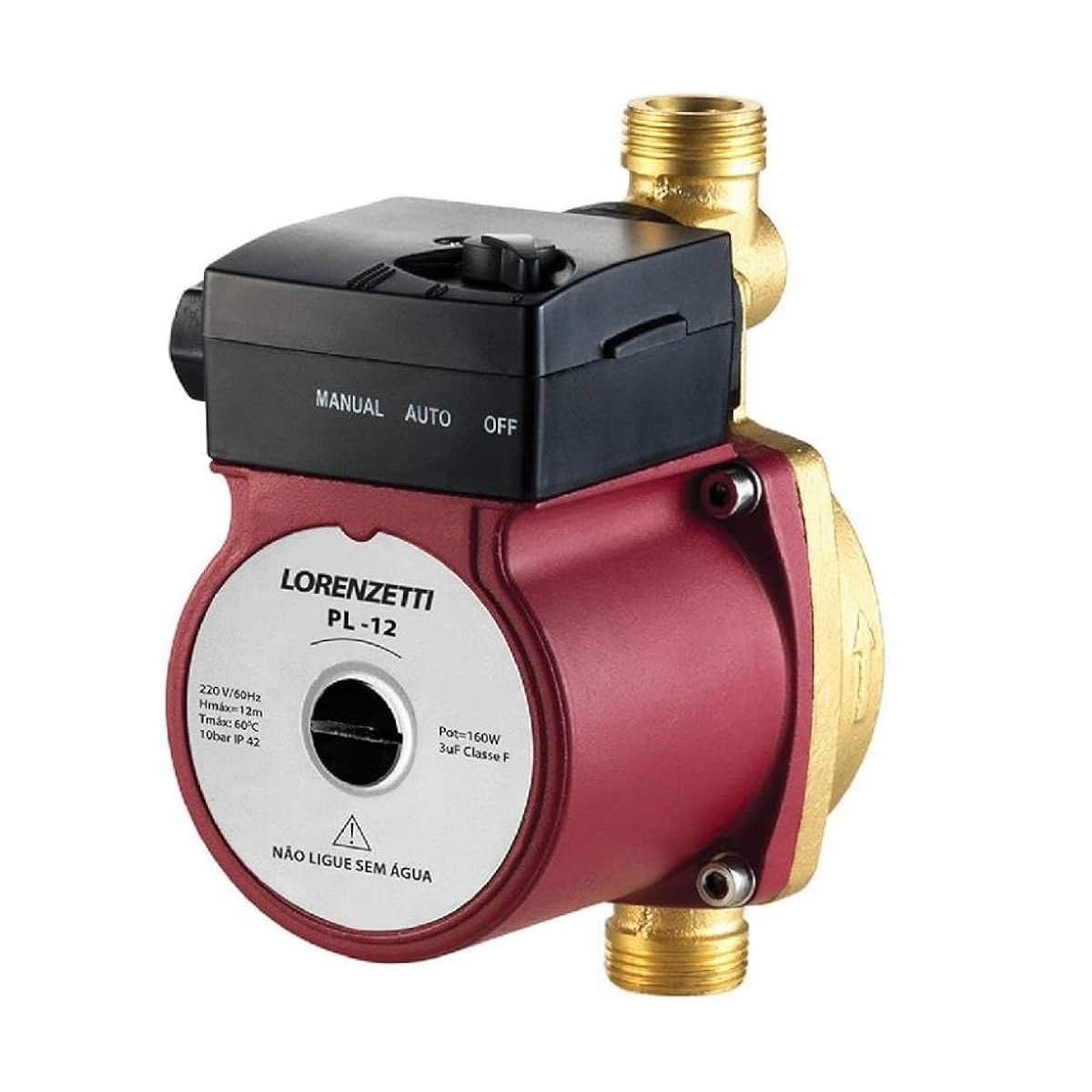 PRESSURIZADOR PL-12 160W 220V MAXIMO 12 M.C.A - LORENZETTI