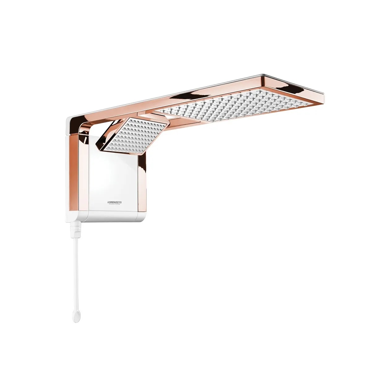 CHUVEIRO ACQUA DUO BRANCO / ROSE GOLD 7800W 220V LORENZETTI