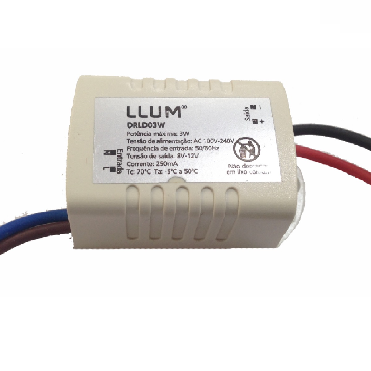 LED DRIVE BIVOLT SAIDA 12V 3W 250MA BRONZEARTE