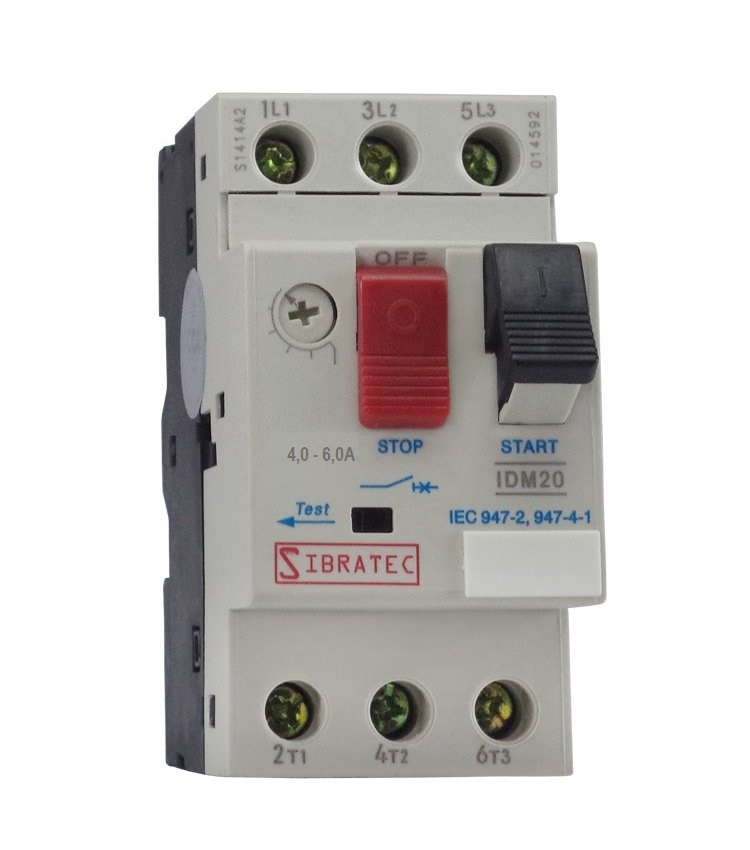 DISJUNTOR MOTOR BOTAO  4,0-6,3A  SIBRATEC