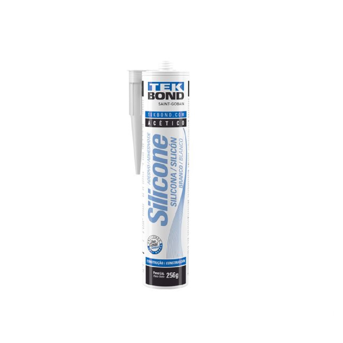 SILICONE ACETICO BRANCO MULTIUSO TUBO 256G - TEKBOND