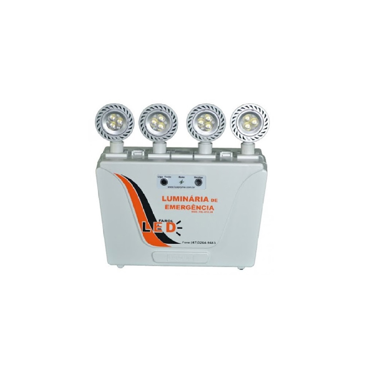 LUMINÁRIA DE EMERGÊNCIA 4 FARÓIS LED 2680LM TTT