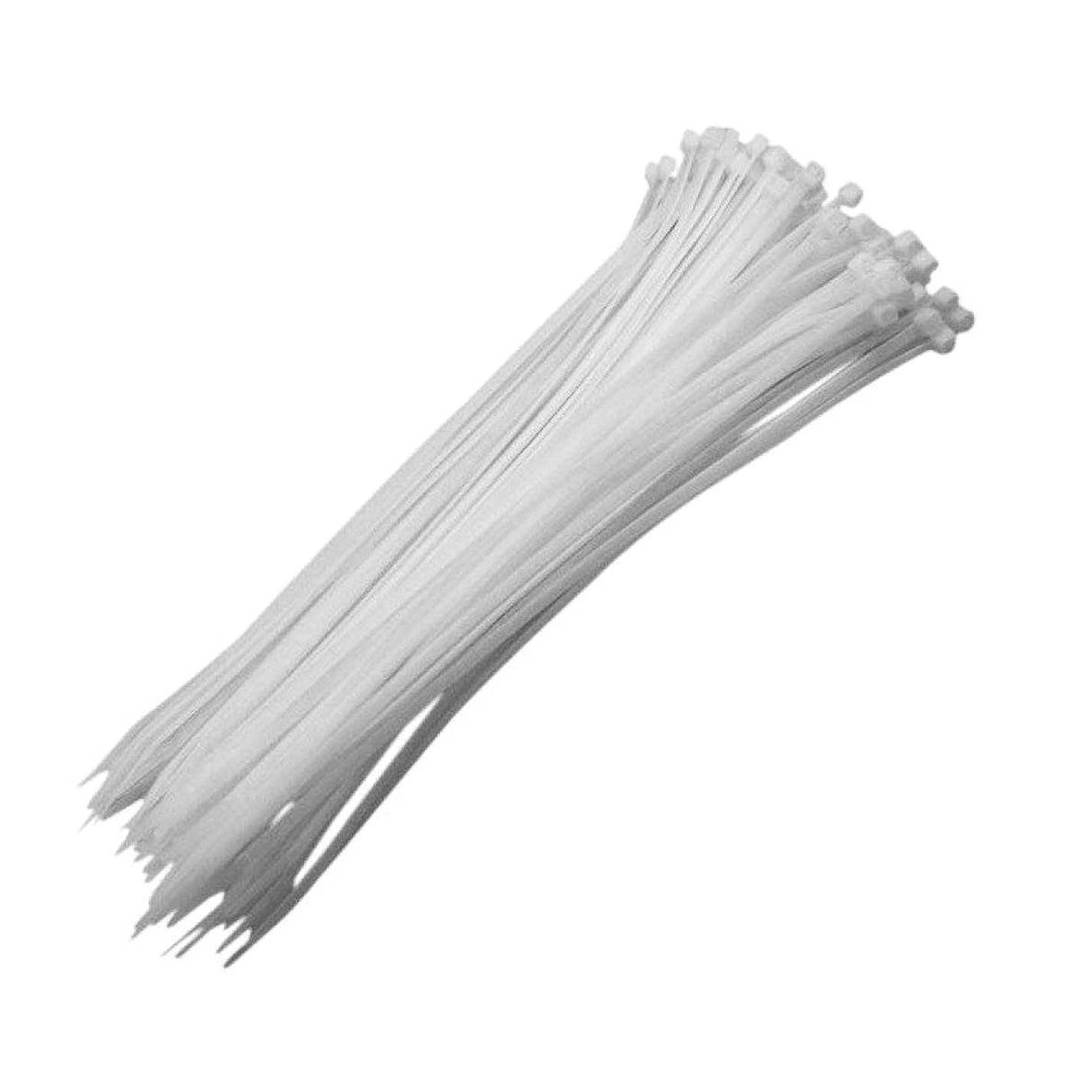 ABRAÇADEIRA NYLON BRANCA 3,6 X 200 - 100 PCS - FERTAK