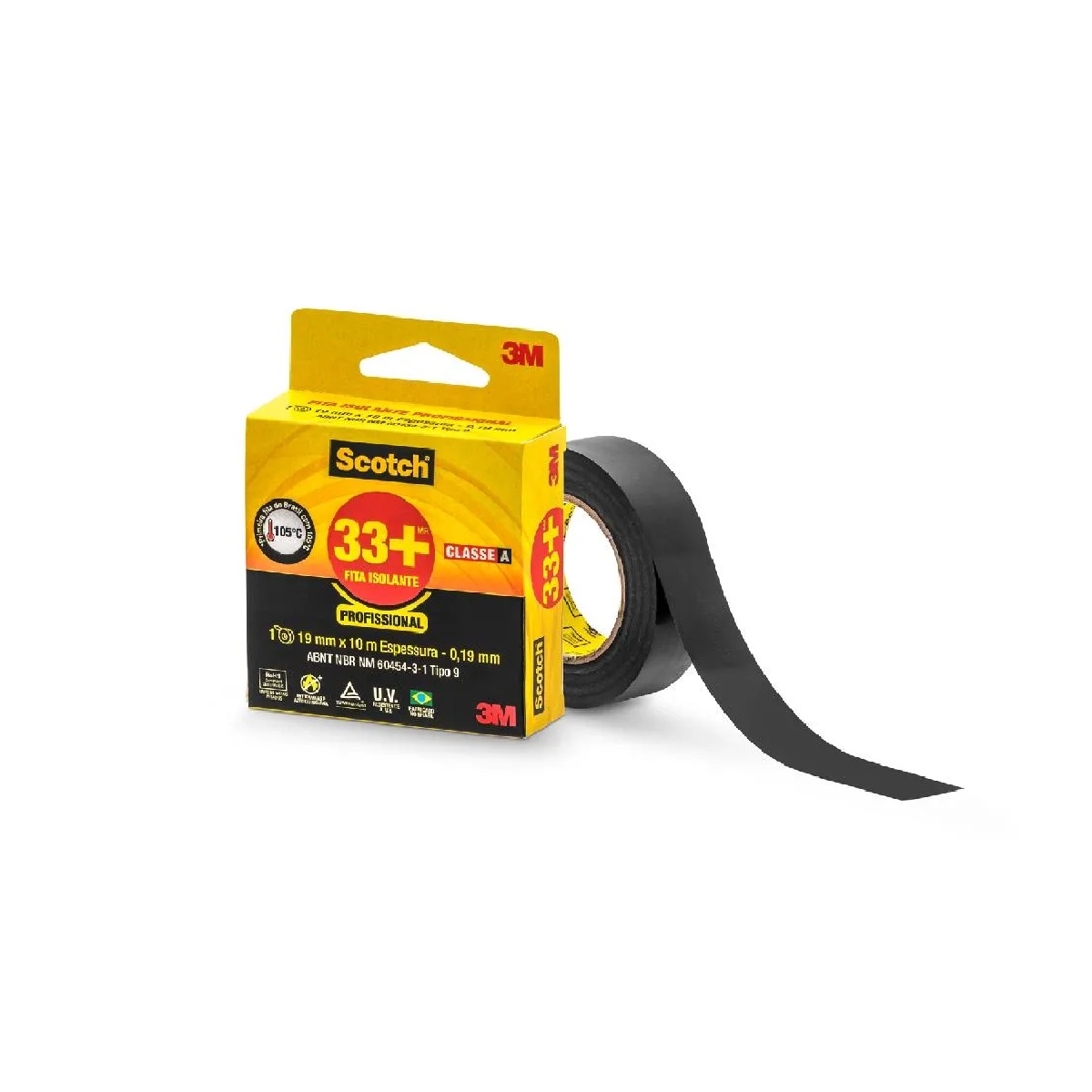 FITA ISOLANTE 33+ 10 METROS PT 19MM 3M