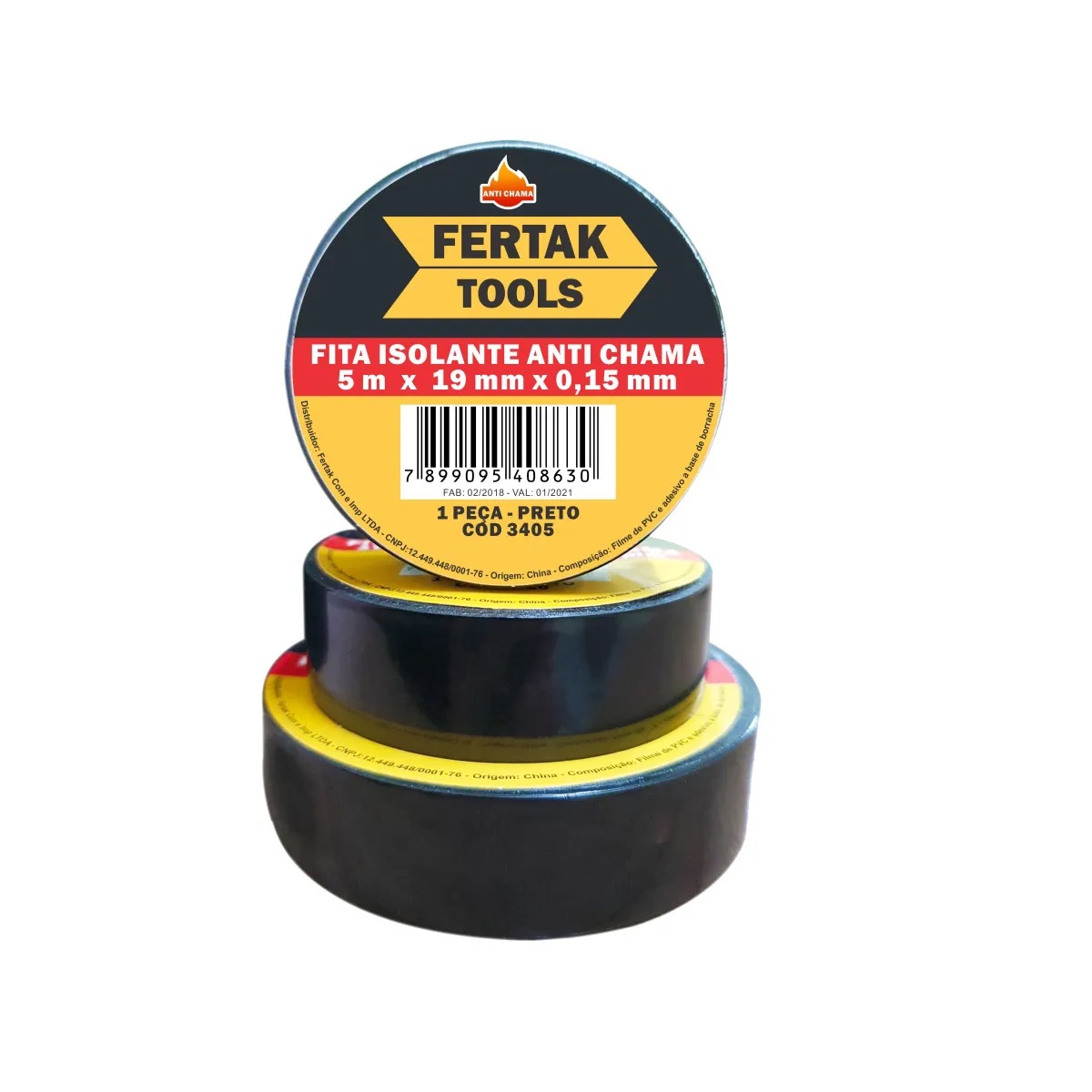 FITA ISOLANTE   5 METROS  PT 19MM FERTAK