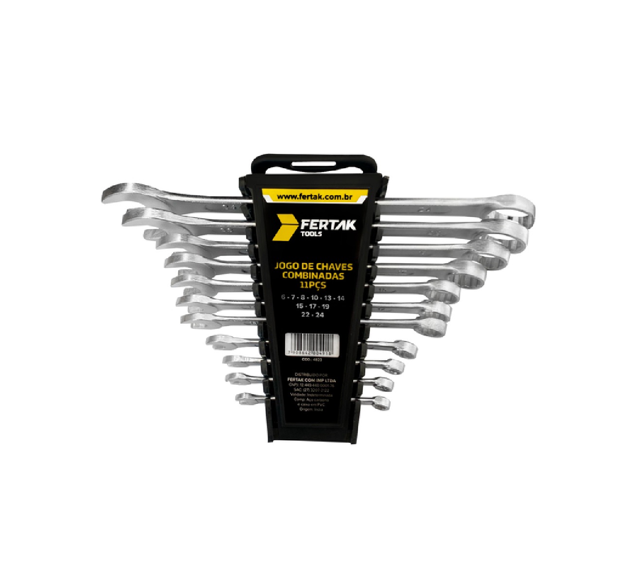 KIT CHAVES COMBINADA 11 PCS FERTAK