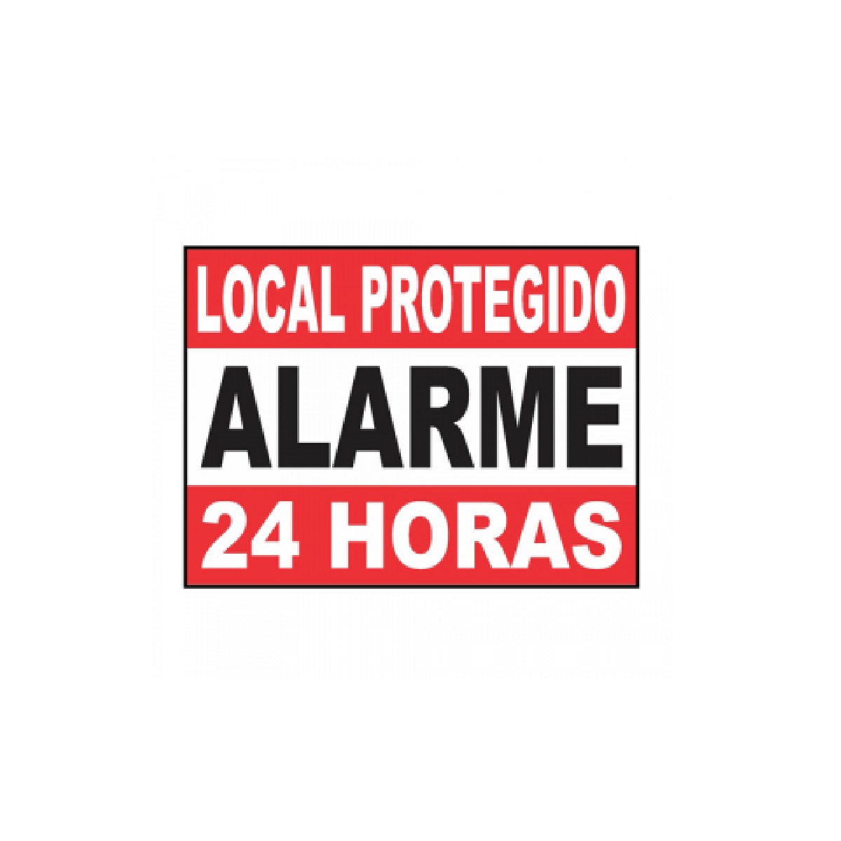 PLACA SEGURANCA P/ALARME PROTEGIDO 24HRS