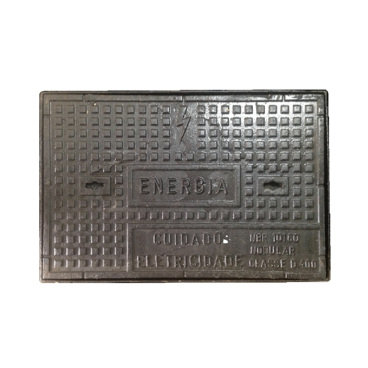 TAMPA FERRO FUNDIDO TELEBRAS  70 X 46CM  12,5 TONELADAS
