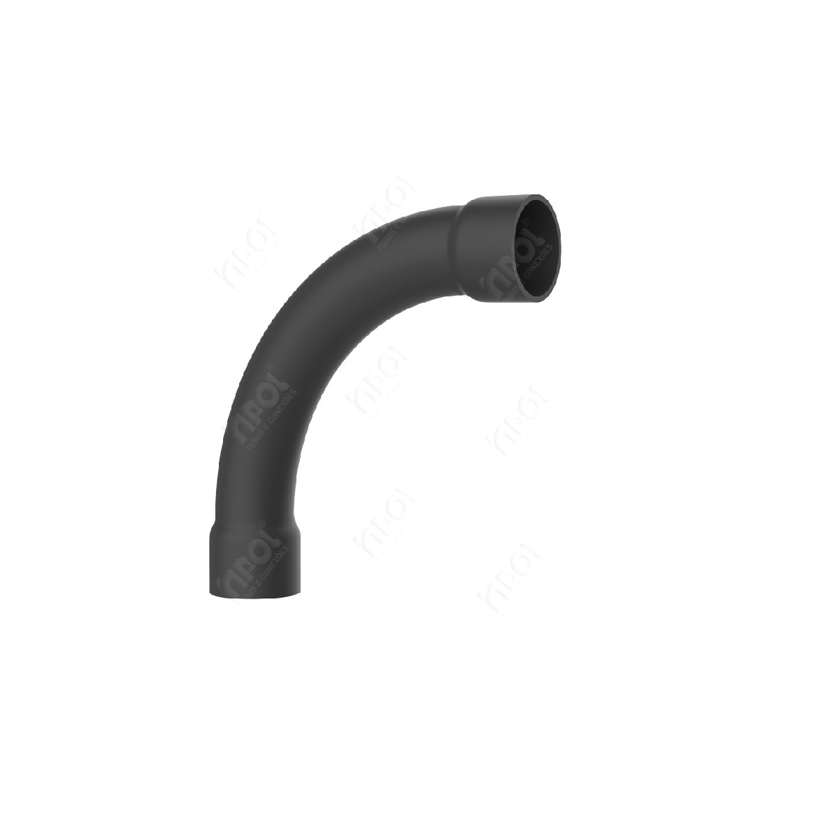 CURVA PRETA 90° COM BOLSA 1.1/2"  - INPOL