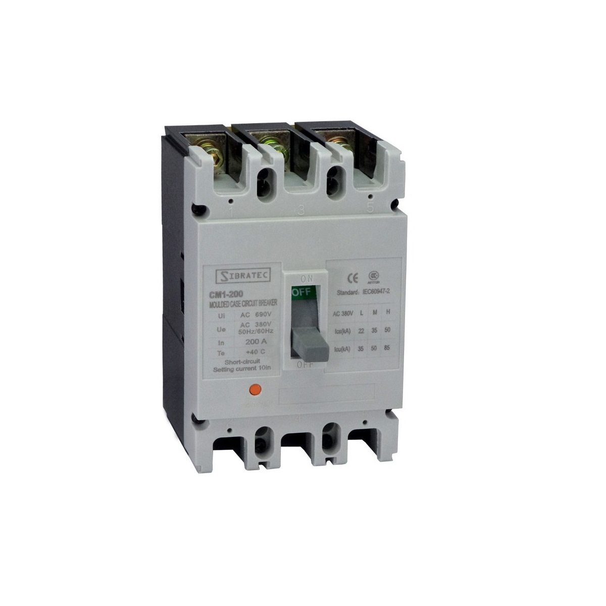 DISJUNTOR CAIXA MOLDADA 3X175A 35KA SIBRATEC