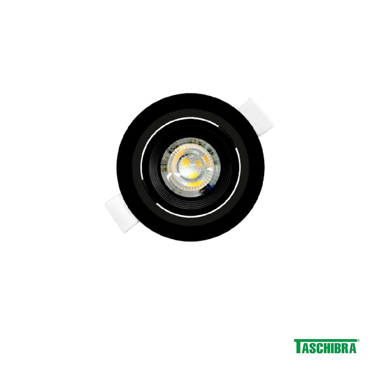 SPOT EMBUTIR REDONDO PRETO ALLTOP LED 3000K 10W - TASCHIBRA