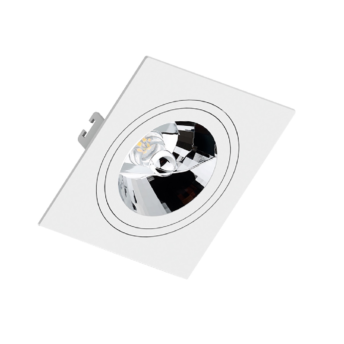 EMBUTIDO AR111 QUADRADO BRANCO PLANO LOOP
