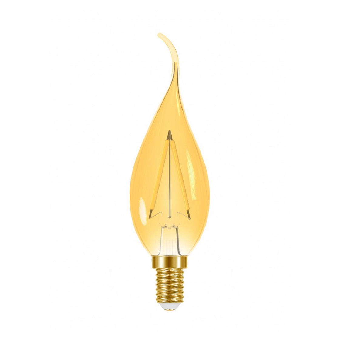 LAMPADA LED FILAMENTO VINTAGE VELA BICO TORCIDO B35 - TASCHIBRA
